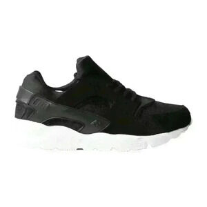 Boohoo Women's Black Lace Up Running Athletic Trainer with Heel Detail  $58